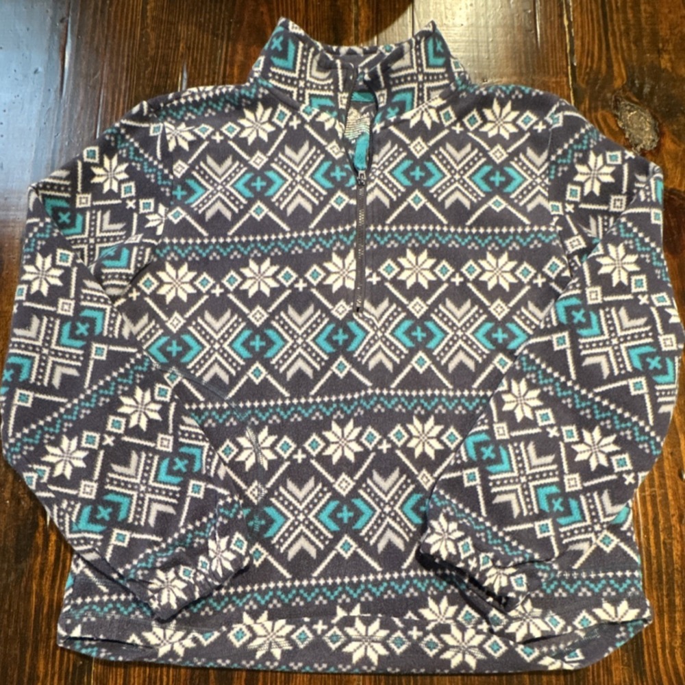 Cuddle Duds Women's Pullover Fleece 1/4 Zip Long Sleeve Size M